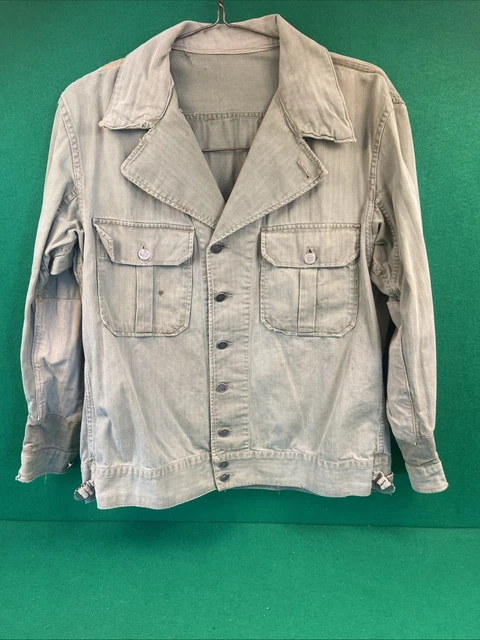 ORIGINAL WW II U.S. HBT Jacket First Pattern With Patches And Repairs ...