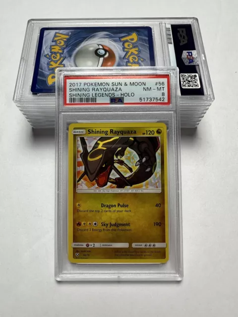 PSA 8 NM-MT Shining Rayquaza 56/73 - Shining Legends 2017 – Pokemon Plug