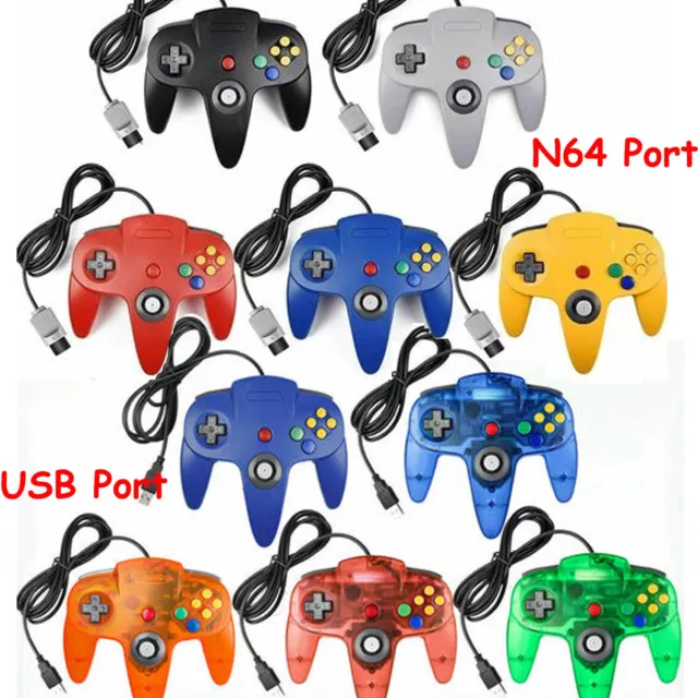 Classic N64 Controller USB Wired GamePad Kontroller für Nintendo 64 PC Raspberry