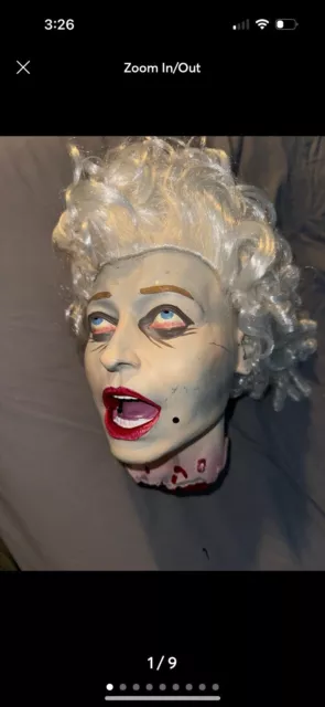 Halloween decor gory head gemmy morbid grandin road spirit deluxe scary spooky