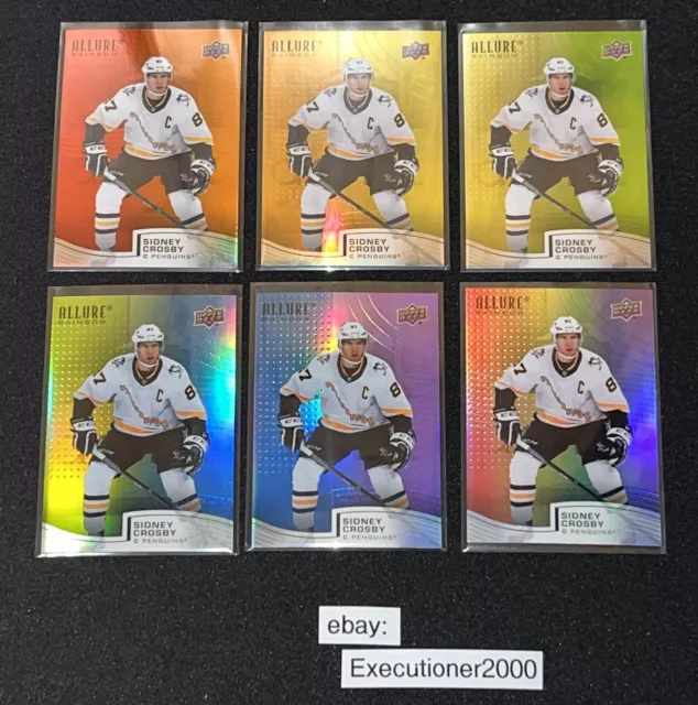 Sidney Crosby # Penguins # 2021-22 Upper Deck ALLURE FULL RAINBOW 6x Card Lot