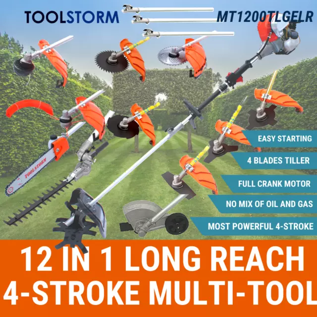 4 Stroke Pole Chainsaw Hedge Trimmer BrushCutter Whipper Snipper Vibrator Tiller