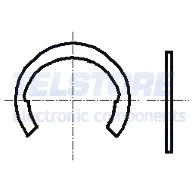 200pcs  1292080 Rondella seger acciaio elastico Diam.albero 6mm BN 831 1292080