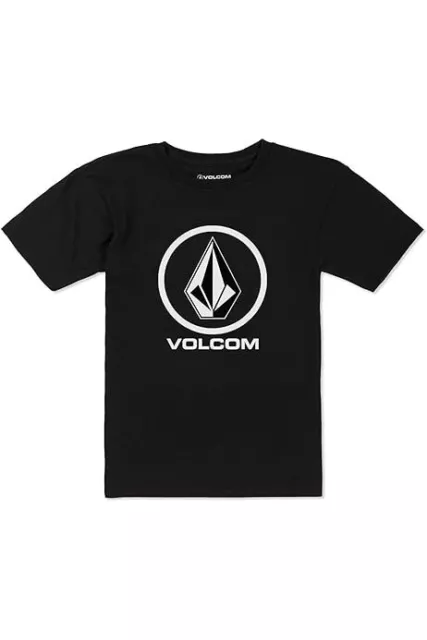 Volcom Toddler Boy's 3T Short Sleeve T-Shirt Tee Black New Circle Cotton