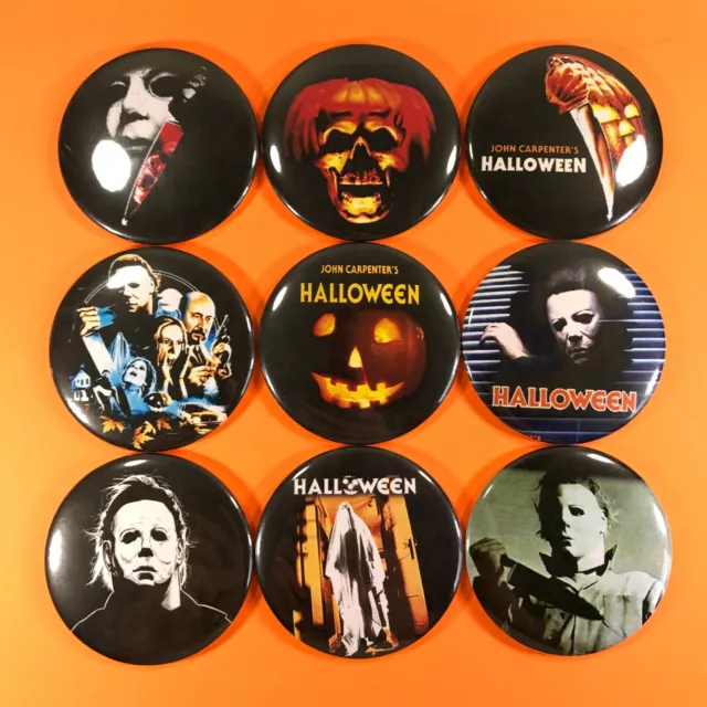 Halloween 2.25" Fridge Magnet Set (9) Michael Myers Horror John Carpenter Slash