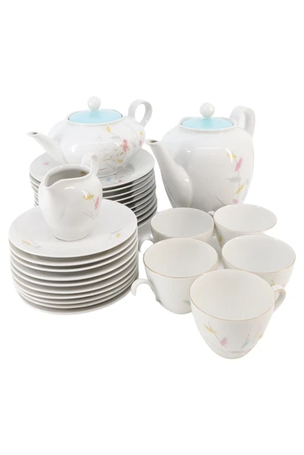 Servicio de café porcelana floral