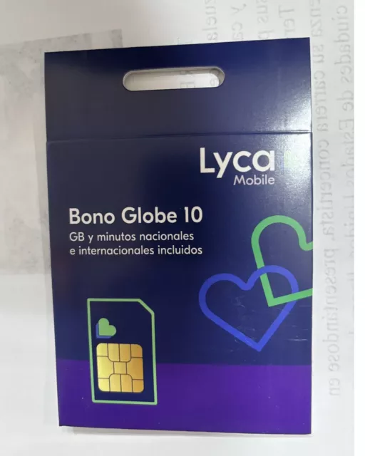 Tarjeta Sim Prepago Lycamobile 10 Con Llamadas Nacionales Ilimitadas Y 30Gb