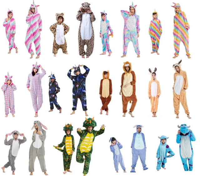 PIGIAMA ANIMALE KIGURUMI per adulti e bambini, costume halloween e carnevale  EUR 29,99 - PicClick IT