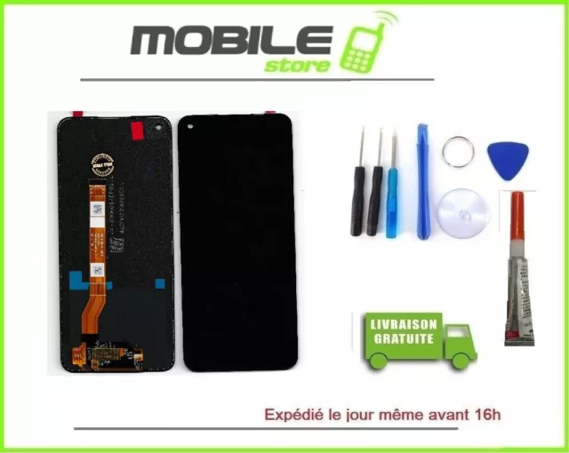 ECRAN LCD + VITRE TACTILE pour OPPO A76 + outils + colle B7000