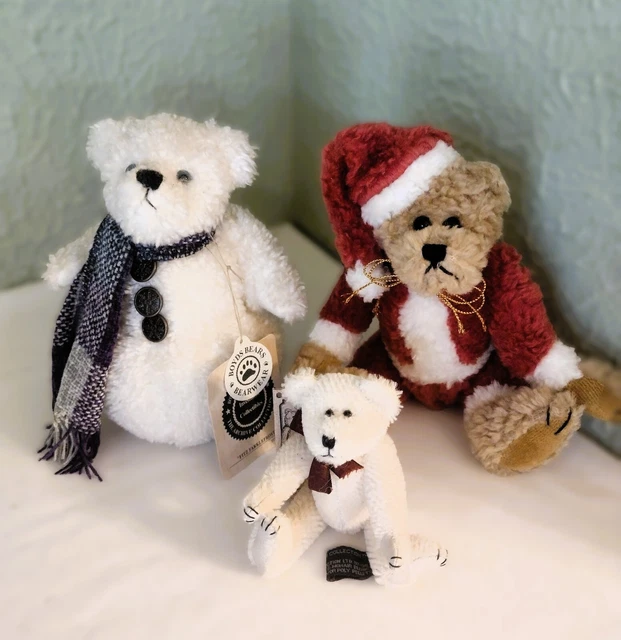 Lot of 3 Boyd's Bears Christmas/Holiday - Stuffed Plush Toys Collectibles - Tags