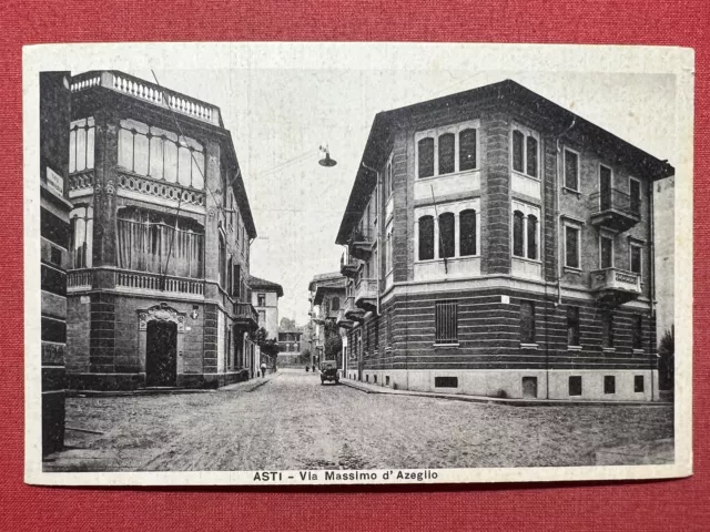 Cartolina - Asti - Via Massimo d'Azeglio 1920 ca.