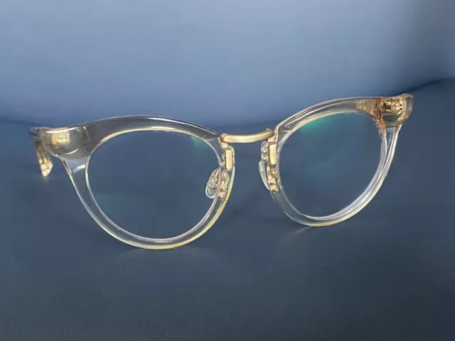 Rare Warby Parker Leith Zelda Cat Eyeglasses in Crystal Taupe - DISCONTINUED