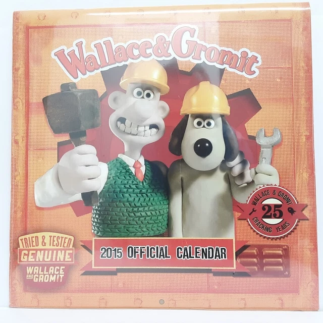 Wallace and Gromit Official Square Wall Hanging Calendar - New & Sealed - 2015