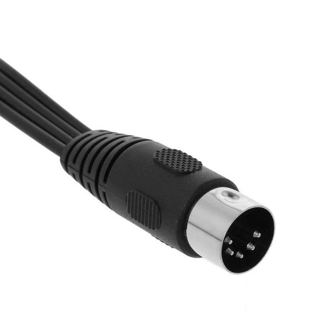 30CM 5 Pin Male Din Plug to 4 RCA Phono Female Plugs Audio Cable Wire Cord