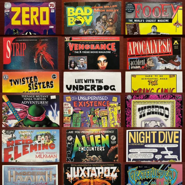 LOT of 18 Underground Comix Weirdo Crumb Grateful Dead Juxtapoz Fooey Zero OOP👀