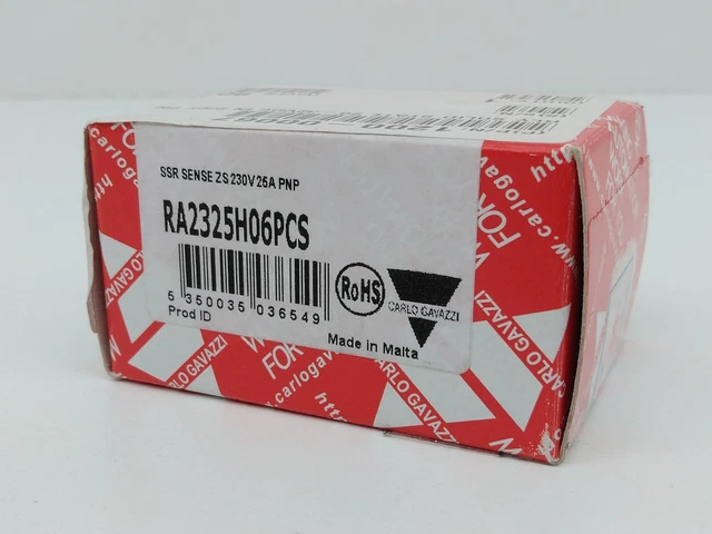Carlo Gavazzi RA2325H06PCS SSR SENSE ZS 230V 25A Solid State Monitoring Relay