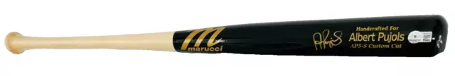 Cardinals Albert Pujols Signed Marucci Game Model Bat Beckett BAS Witnessed