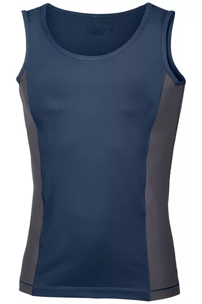 Hanes Donna Tinta Unita Blu Scuro Poliestere SPORTS Maglia Canotta Canottiera