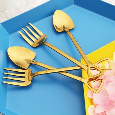 Nalmatoionme durevole in acciaio INOX semplice pala forcella cucchiaio da tavola Tool set regalo 