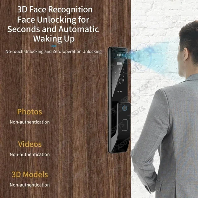 TUYA 3D FACE Real-time Intercom Smart Door Lock Security Camera ...