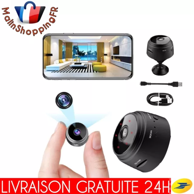 Mini Caméra Espion Surveillance WIFI HD 1080p Micro Enregistreur Vocal Sans Fil✅