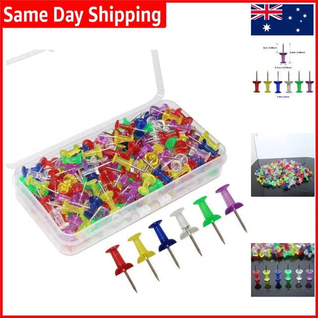 150PCS TRANSPARENT PUSH Pins - Color-Coded Thumb Tacks for Crafting ...