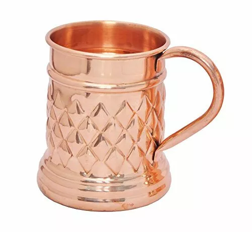 Pure  Copper Moscow Mule Beer Mug Cup Barware Unique Design Copper Handle 500ml