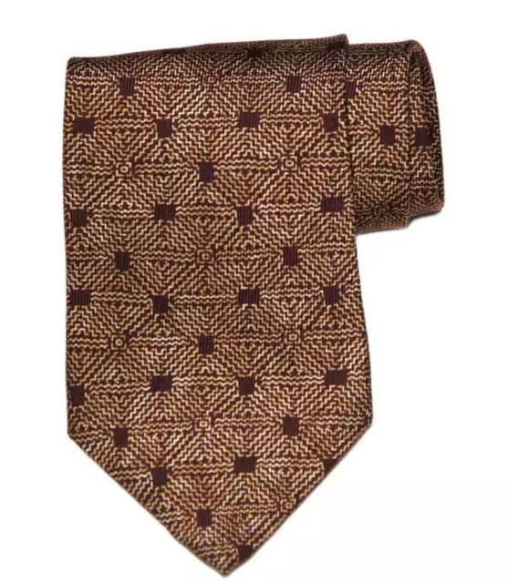 Vintage 1990s Donna Karan Silk Tie Men's Brownish Red Tan