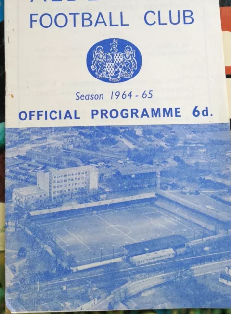 Aldershot v Stockport County League Division 4 1964/1965