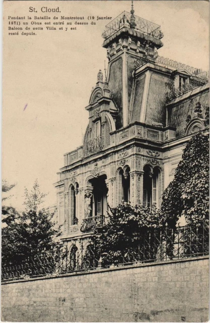 CPA ST-CLOUD Shells in a Villa MILITARY WAR 1870 (46882)