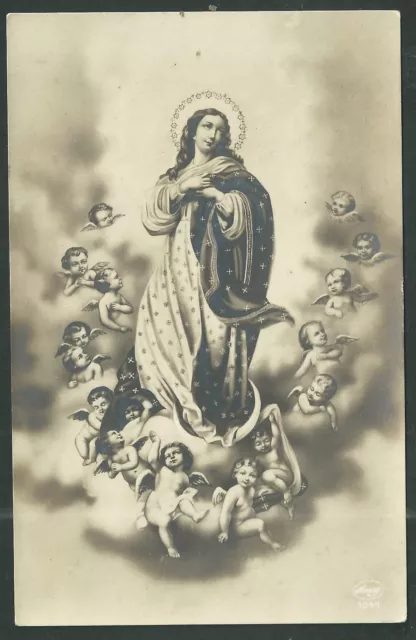 Postal antigua de la Inmaculada Concepcion andachtsbild santino holy card