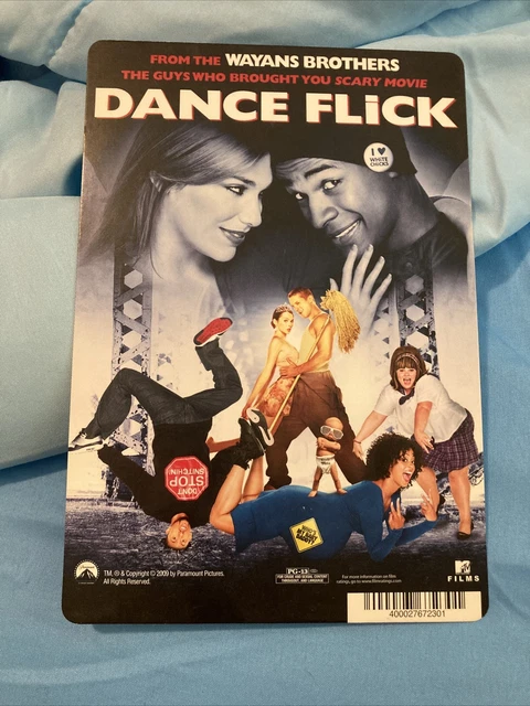 DANCE FLICK DISPLAY BACKER CARD (not a dvd) 5.5" X 8" NO MOVIE