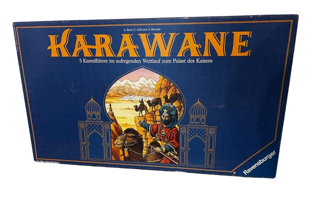 Karawane Ravensburger 1990 Strategie Brettspiel OVP Inhalt NEU Wüste Kamele