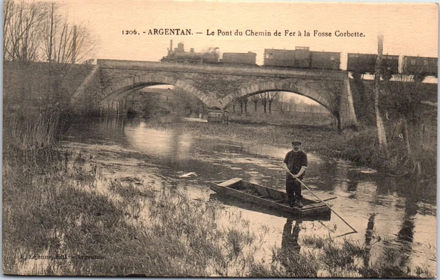 61 ARGENTAN - pont de chemin de fer fosse corbette