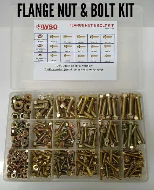 FLANGE BOLT & Nut Kit Suit Toyota Landcruiser Fj40 Bj40 Bj42 Fj45 Hj47