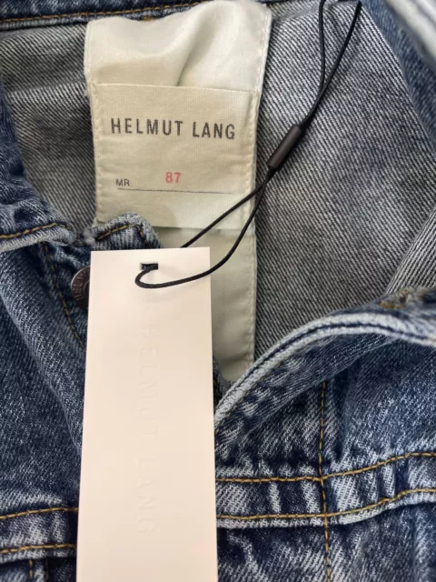 HELMUT LANG Hommes Veste En Jean Mr 87 Destroy Jacket Bleue Taille S G10HM403 2