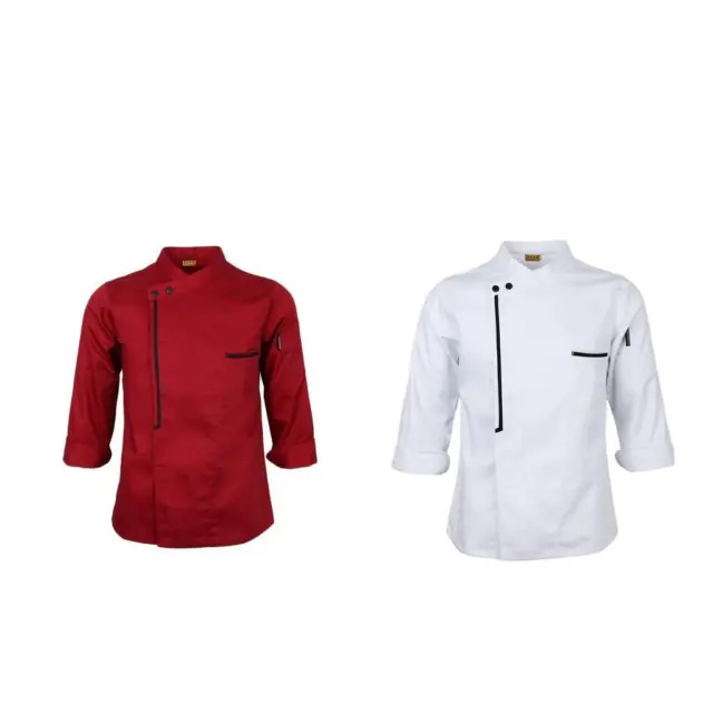 2 pezzi uomini donne executive chef cappotto manica lunga top chefwears vestiti