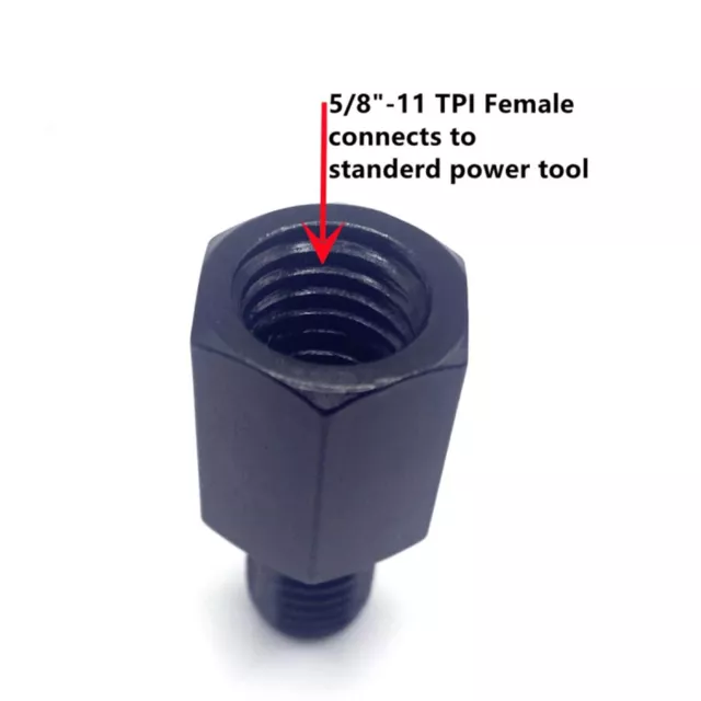 Adaptador de accesorio de amoladora angular 5/8 11 hembra a M14 macho para orificio de refrigeración por agua 2