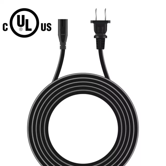 UL 6FT AC Power Cord Cable For ONKYO CS-265 CS-265B AUDIO SYSTEM 2-Prong Plug