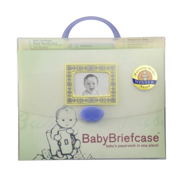 Baby Briefcase Baby Paperwork Organizer, Mint/Periwinkle