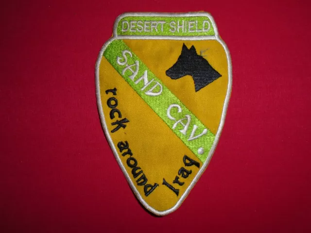 Desert Shield Patch US 1st Cavalry Division SAND CAV. ROCK AROUND IRAQ