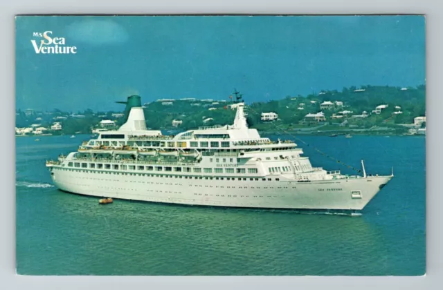 The Sea Venture, Luxury Cruise Ship, Transportation, Vintage Postcard