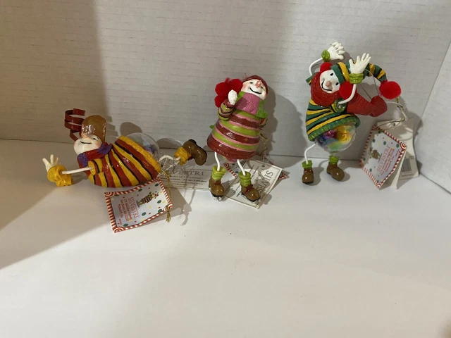 Silvestri The Wonder Of Christmas Snow Business Snowman Resin Ornaments NOS VTG