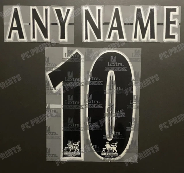 PREMIER LEAGUE FOOTBALL Shirt Name Number Nameset 19972007 Personalise