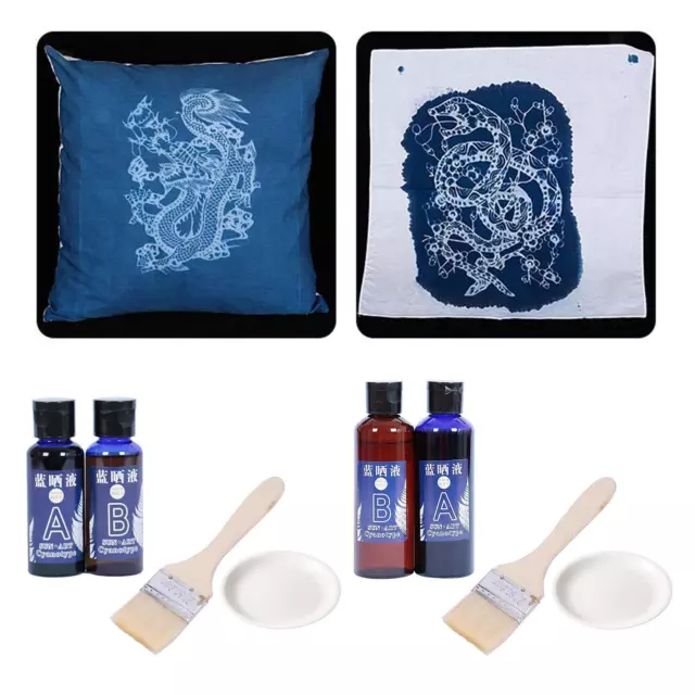 Jacquard Cyanotype Sensibilisator fotografischer Bauplan zum Selbermachen Kit mit Pinselschürze