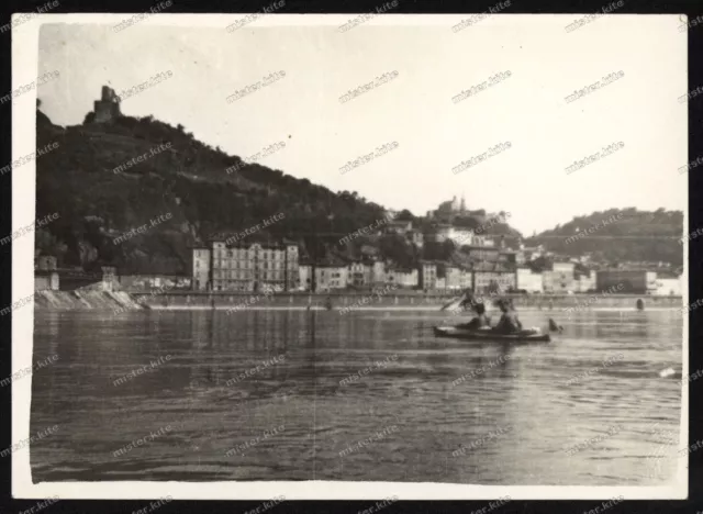 Foto-Vienne-Isère-Rhone-Fluss-Gebäude-Landschaft-Frankreich-um 1930-35