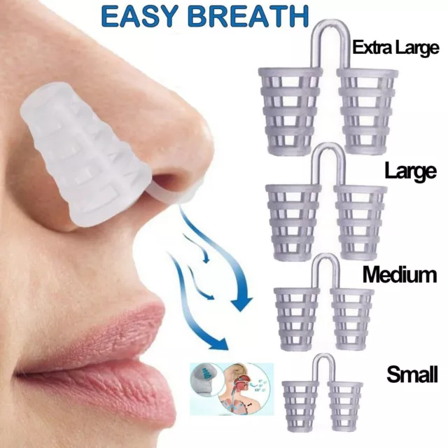 Nasal Dilator Anti Snoring Easy Breathe Nose Clip Stop Snore Soft Silicone Aid