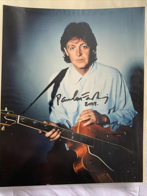 Super Rare Paul McCartney Signed Autographed 8x10 Beatles With COA