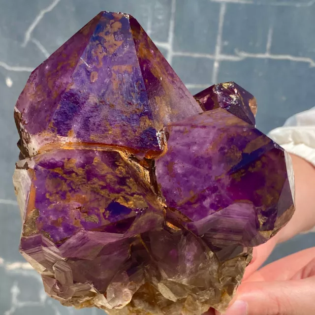 4.79LB Natural Amethyst geode quartz cluster crystal mineral specimen healing.