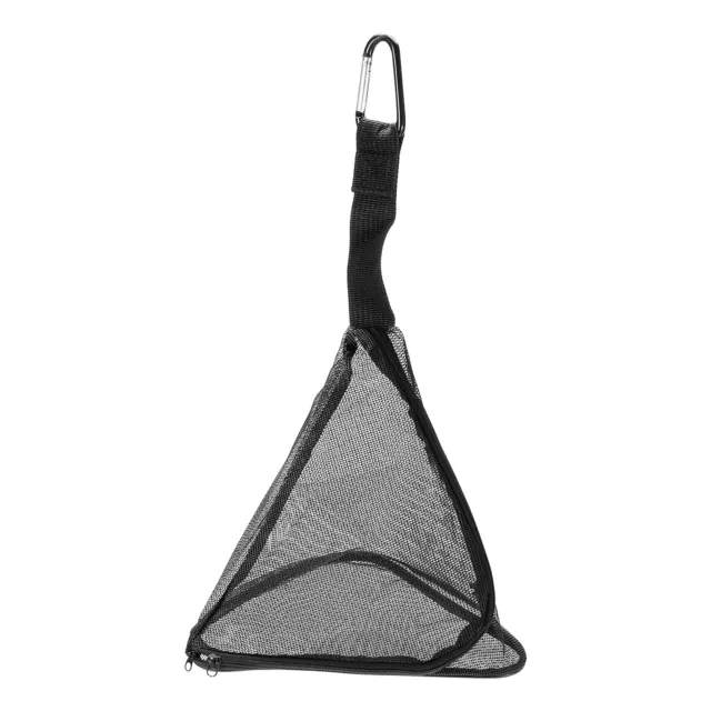 Camping Drying Net Small Size Outdoor BBQ Triangle Mesh Hanging Basket, Black